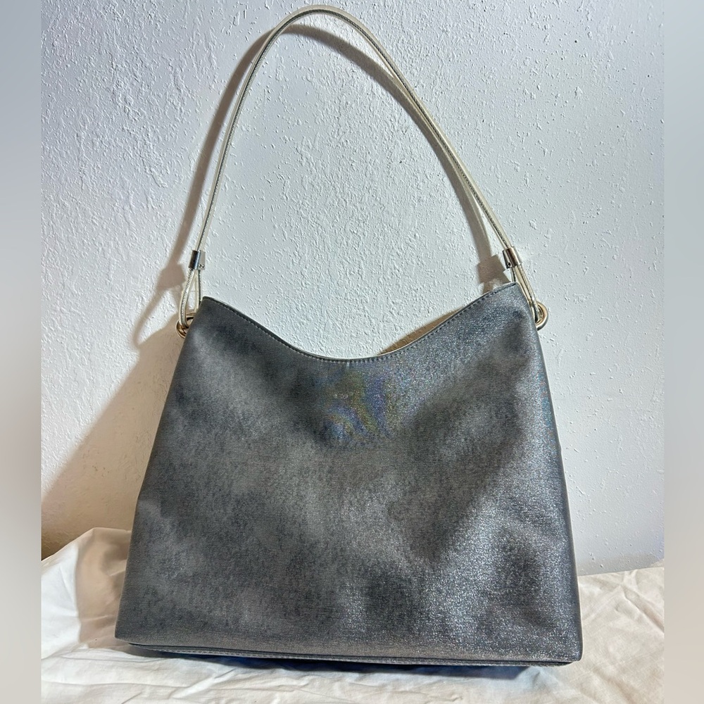 Fiorucci Gray and Cream Shoulder Bag